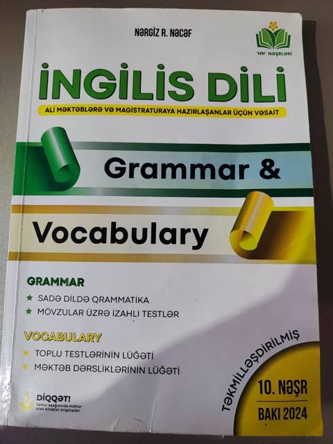 Məhsul: İngilis Dili – Grammar & Vocabulary (Nərgiz R. Nəcəf), “NN — Bakı