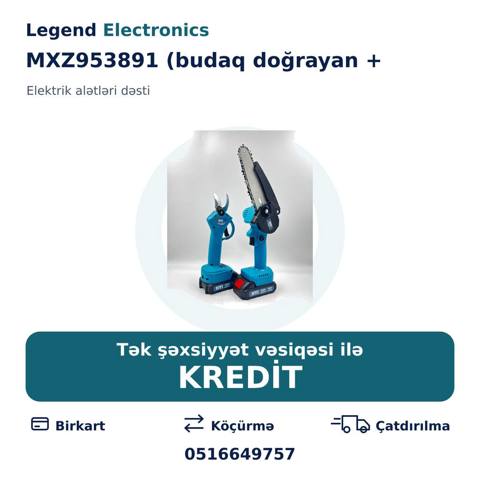 Elan başlığı: Elektrik alətləri dəsti MXZ953891 (budaq doğrayan + mini — Legend Electronics — Various tool sets