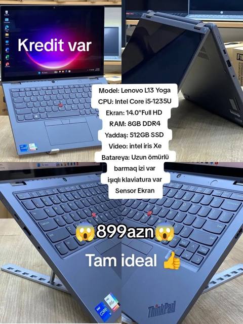 Lenovo ThinkPad L13 Yoga noutbuku - Model: Lenovo L13 Yoga — Bakı