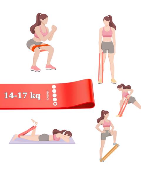 Fitnes üçün müqavimət lenti, qırmızı — Bakı
