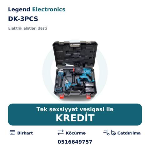 Elan başlığı: Alətlər dəsti DK-3PCS, 128V Elan mətni: Legend — Elektrik alətləri