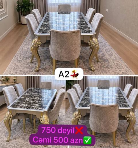 Aynur 2 Şok masa desti 6 oturacagla 500 azn qiymət Ünvan yeni — 500 ₼ · Bakı · Masalar və stullar Aynur 2 Şok masa desti 6 oturacagla 500 azn qiymət Ünvan yeni — Bakı