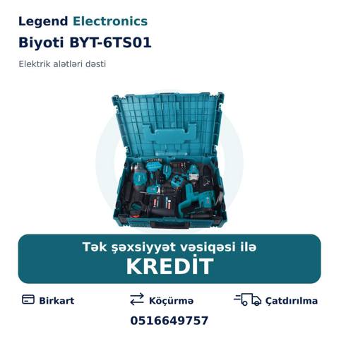 Elan başlığı: Elektrik alətlər dəsti Biyoti BYT-6TS01 Elektrik — სხვადასხვა ინსტრუმენტების ნაკრებები