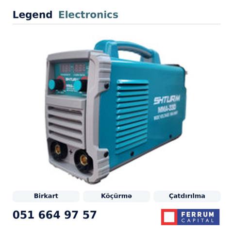 Elan başlığı: Qaynaq aparatı Shturm ММА-330, elektrod 2-3-4 Shturm — Elektrik alətləri