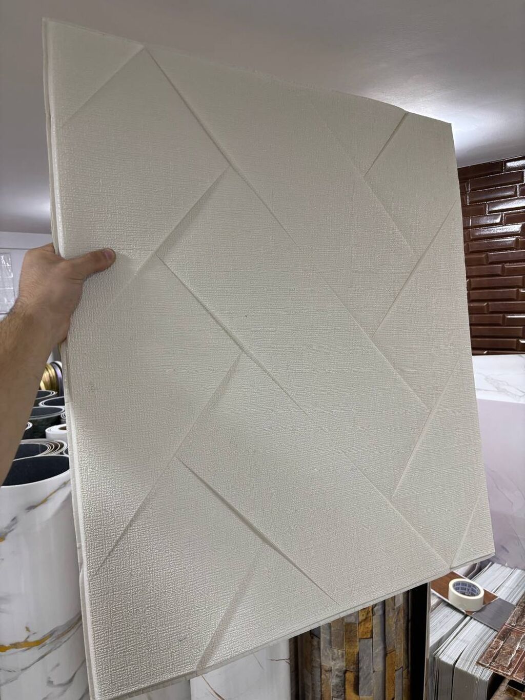 Dekor 3D Aboy 3D divar panelinin — Plitka və örtü materialları, Bakı (8)