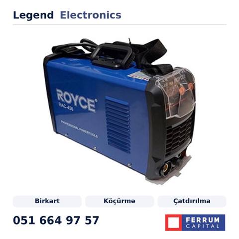 Elan başlığı: Metal qaynaq aparatı Royce 350A-RAC-350S Metal qaynaq — Baku