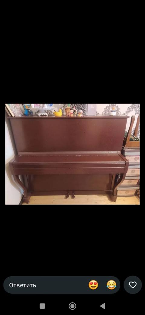 Upright pianino – klassik dizayn, tünd qəhvəyi rəng. - Korpus: taxta — Mingəçevir