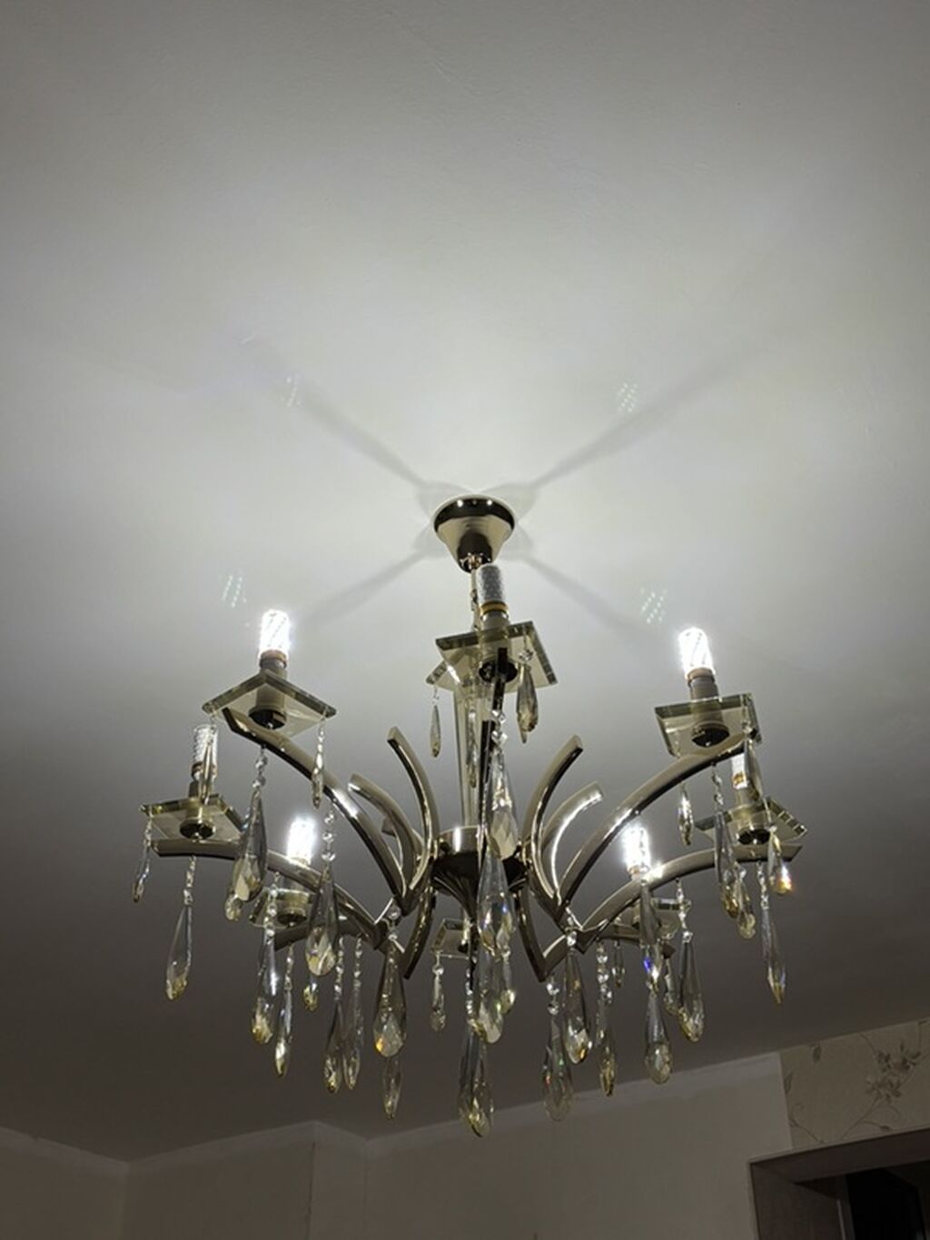 Çılçıraq, 8 lampa, Xrustal — Tavan is?qlar? v? cilc?raqlar, Bakı (2)