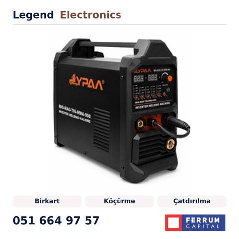 Elan başlığı: Qaynaq aparatı Ural MIG/MAG/TIG/MMA-900 220 W Qaynaq — Сварочное оборудование