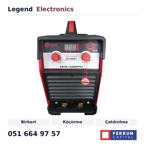 Elan başlığı: Qaynaq aparatı Edon MMA-400PFC Qaynaq aparatı Edon — Legend Electronics — Repair & Construction