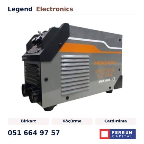 Elan başlığı: Qaynaq aparatı Урал 400 A 46 Elan mətni: Legend — Elektrik alətləri