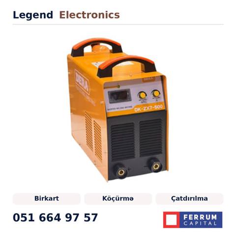 Elan başlığı: Qaynaq aparatdı Dera DK-ZX7-500MA Elan mətni: Dera — Электр құралдар