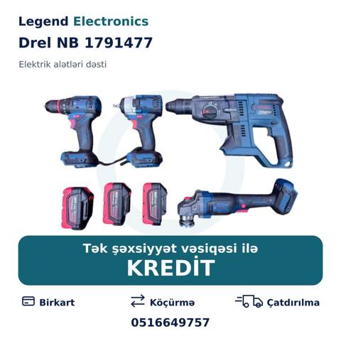 Elan başlığı: Drel NB 1791477 Elan mətni: Legend Electronics təqdim — Tools