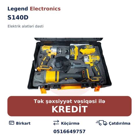 Elan başlığı: Elektrik alətlər dəsti S140D Elektrik alətlər dəsti — Various tool sets