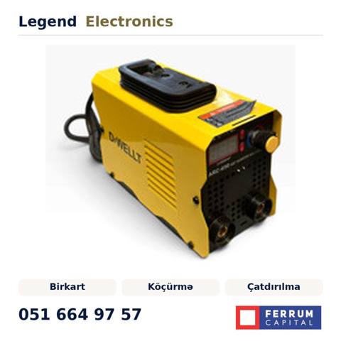 Elan başlığı: Metal qaynaq aparatı əl ilə qövs qaynağı üçün 650 W — Aletler