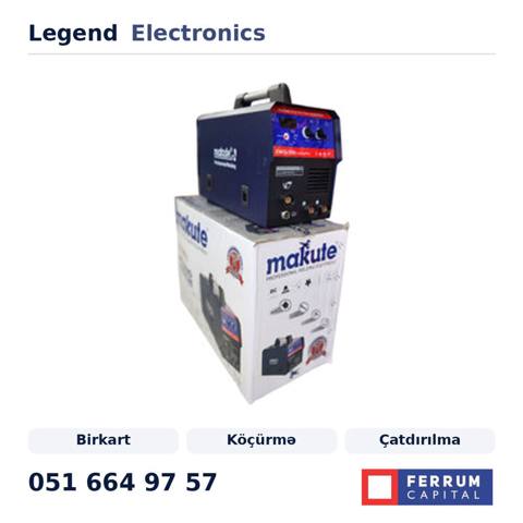 Elan başlığı: Metal qaynaq aparatı Makute EMİG-300 Elan mətni: Makute — Электр құралдар