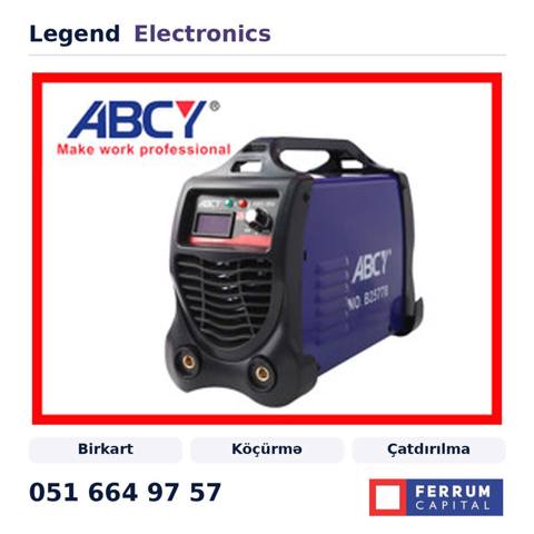 Elan başlığı: Qaynaq aparatı Abcy ARC-350, WorkLineShop Qaynaq — Құралдар