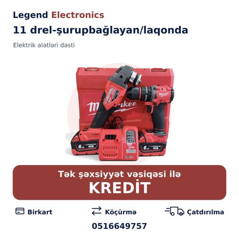 Elan başlığı: Akkumulyatorlu elektrik alət dəsti – 11 — Legend Electronics — Drills, and screwdrivers
