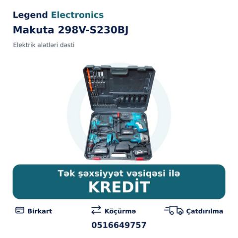Elan başlığı: Elektrik alətlər dəsti Makuta 298V-S230BJ Elektrik — Various tool sets