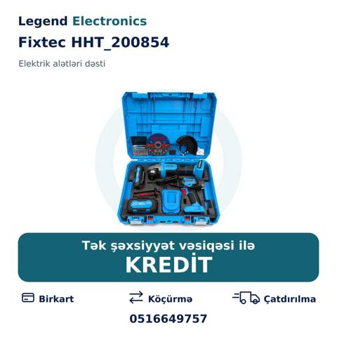 Elan başlığı: Elektrik alətlər dəsti Fixtec HHT_200854, cilalama — Taʼmirlash va qurilish (Mahsulotlar)