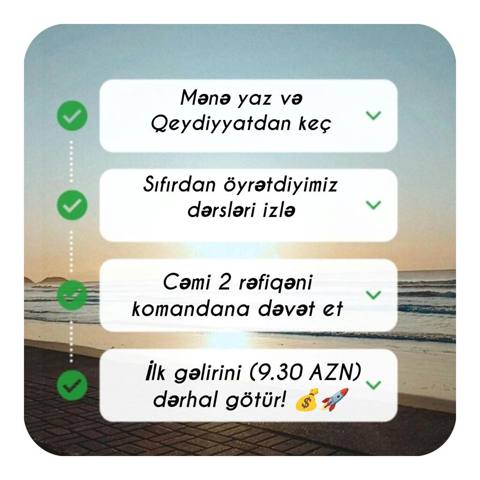 Onlayn öyrənmə və komanda qurma imkanı - Qeydiyyatdan keçərək — 9 ₼ · Гейчай · Digərləri Onlayn öyrənmə və komanda qurma imkanı - Qeydiyyatdan keçərək — Гейчай
