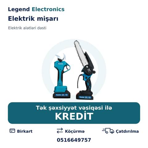 Elan başlığı: Elektrik mişarı Elektrik mişarı — Legend Electronics — აგარაკი და ბაღი