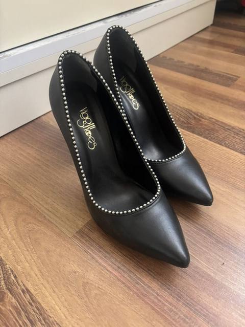 Qara klassik qadın tuflisi – Veggi Shoes - Rəng: Qara - Dizayn: İti — Saray