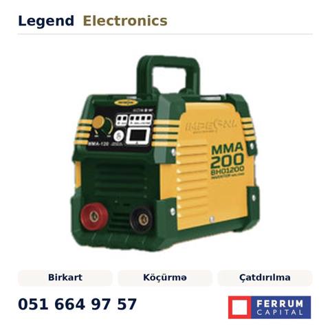 Elan başlığı: Metal qaynaq aparatı MMA 200 Elan mətni: Legend — Legend Electronics — Repair & Construction