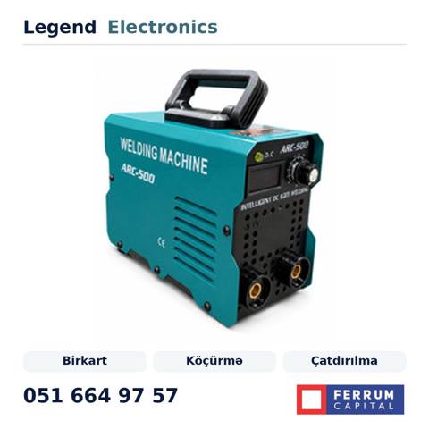 Elan başlığı: Qaynaq aparatı No Brand HHT_300886, ARC-500, DC Igbt — Құралдар