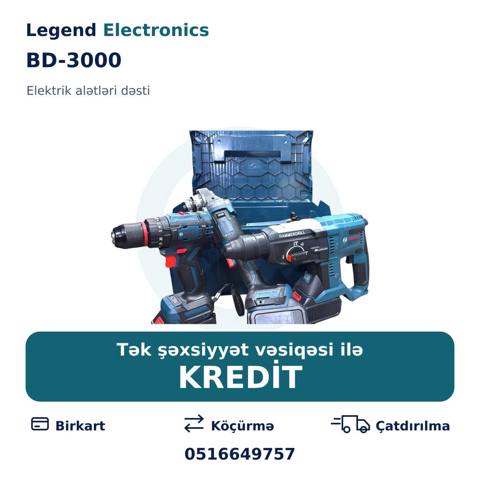 Elan başlığı: Elektrik alətlər dəsti BD-3000, 3V Elektrik alətləri — Power tools