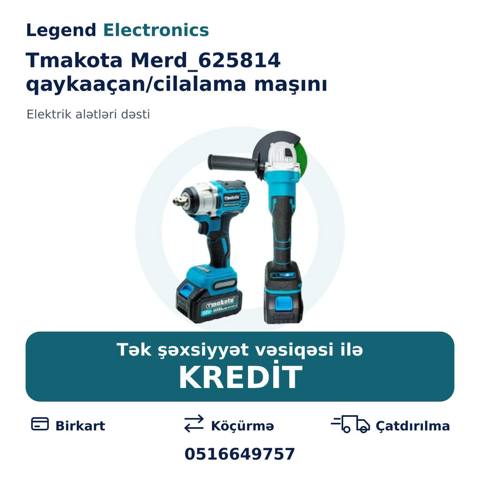 Elan başlığı: Akkumulyatorlu elektrik alət dəsti Tmakota Merd_625814 — Legend Electronics — Various tool sets