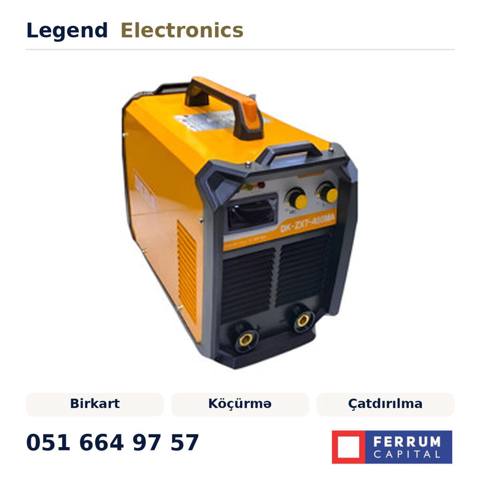 Elan başlığı: Metal qaynaq aparatı Dera DK-400MA Elan mətni: Metal — Elektrik alətləri