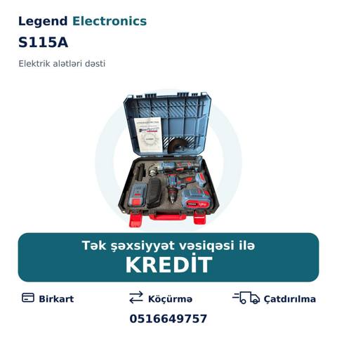 Elan başlığı: Elektrik alətlər dəsti S115A, 128V Elektrik alətlər — Various tool sets