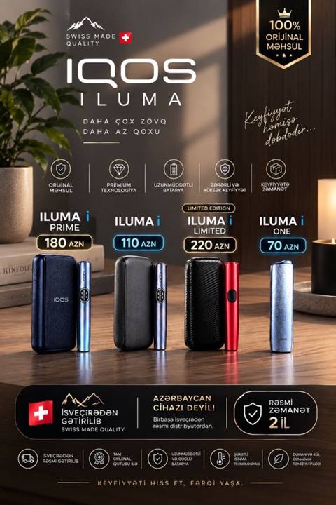 Iqos Iluma – Daha çox zövq, daha az qoxu Məhsulun üstünlükləri — Bakı