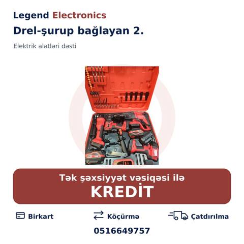 Elan başlığı: Drel-şurup bağlayan 2 Legend Electronics-in “Drel-şurup — Tools