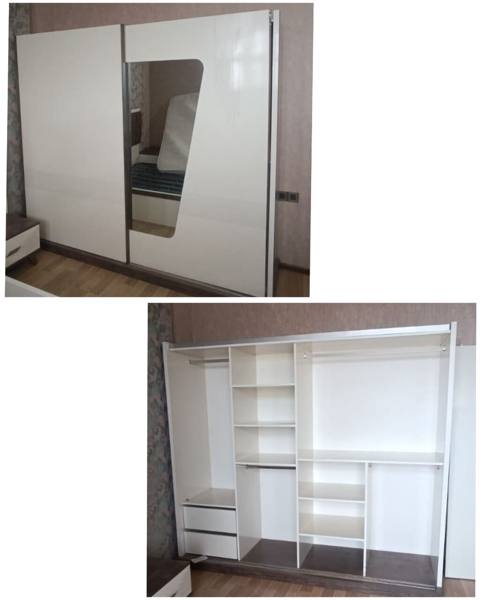 Dolab satılır. - Sürgülü qapılı, ağ rəngdə, müasir dizayn - Ön — 160 ₼ · Bakı, Nərimanov · Şkaflar Dolab satılır. - Sürgülü qapılı, ağ rəngdə, müasir dizayn - Ön — Bakı
