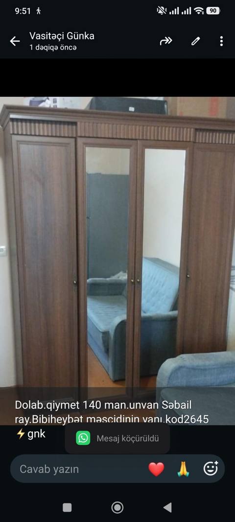 Dolab.qiymet 140 man.unvan Səbail ray.Bibiheybət məscidinin — Mebel