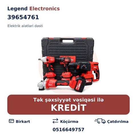 Elan başlığı: Elektrik alətlər dəsti 39654761 Elektrik alətləri dəsti — Электр құралдар