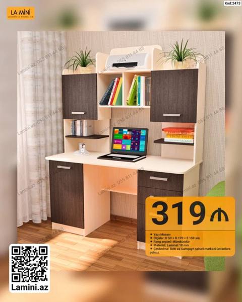 Düz masa, Stulsuz, Polkalı, Siyirməli, Sadə laminat — 319 ₼ · Bakı · Kompüter masaları və kresloları Düz masa, Stulsuz, Polkalı, Siyirməli, Sadə laminat — Bakı