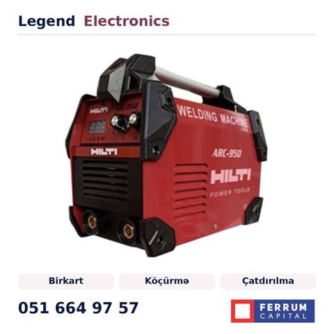 Elan başlığı: Elektrik qaynaq aparatı 950 W metal üçün Elektrik — Elektrik alətləri
