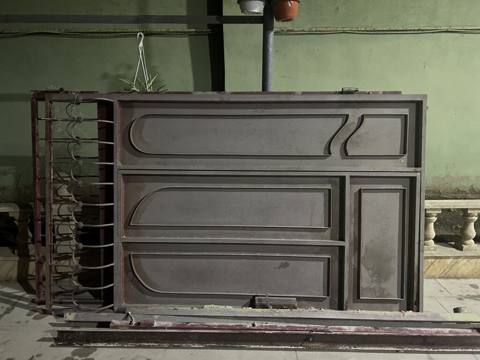 Metall sürgülü darvaza komplekti - Material: qalın divarlı — Дигях