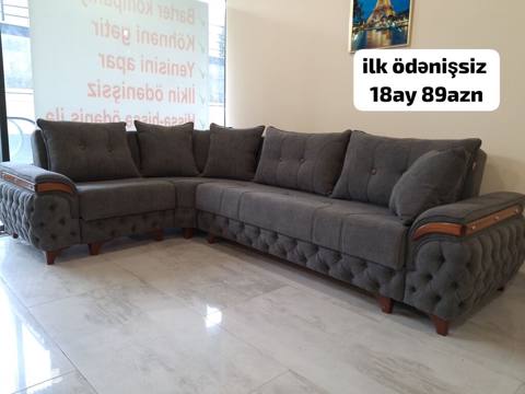Künc divan dəsti – müasir və funksional dizayn - L formalı künc — 89 ₼ · Sumqayıt · Yumşaq mobilya dəstləri Künc divan dəsti – müasir və funksional dizayn - L formalı künc — Sumqayıt