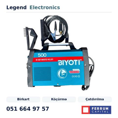 Elan başlığı: Qaynaq aparatı Biyoti 500A Qaynaq aparatı Biyoti 500A — Legend Electronics — Repair & Construction