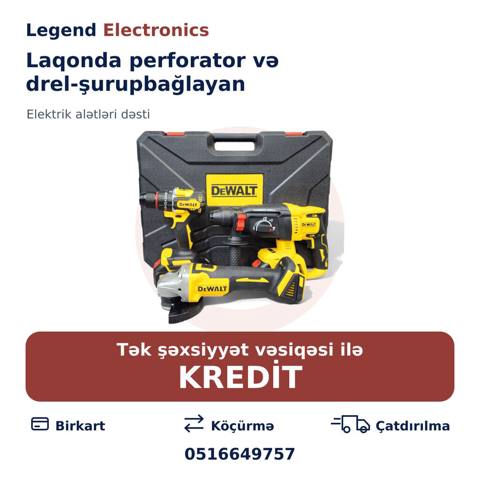 Elan başlığı: Elektrik alət dəsti Laqonda perforator və — Taʼmirlash va qurilish (Mahsulotlar)