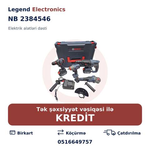 Elan başlığı: Elektrik alətlər dəsti NB 2384546 Elektrik alətlər — Электр құралдар