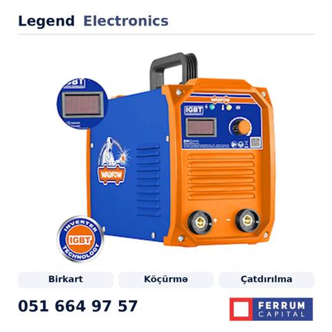 Elan başlığı: İnverter Wadfow WWD31601 Elan mətni: İnverter Wadfow — Elektrik alətləri