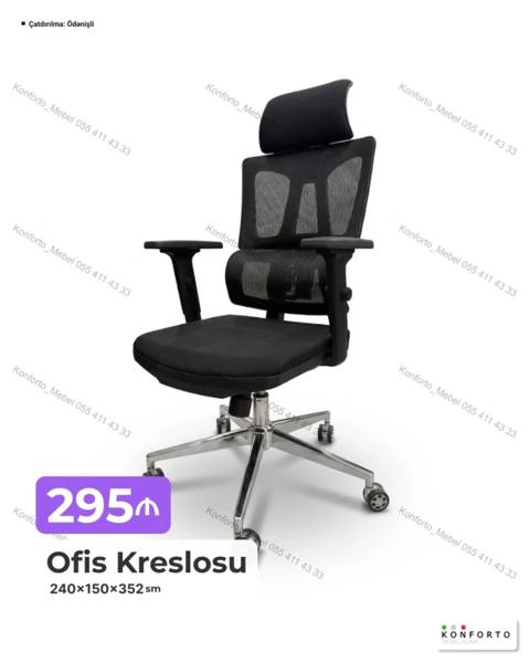 Ofis kreslosu Erqonomik quruluşa malik ofis kreslosu qara rəngdə — 295 ₼ · Bakı · Ofis mebeli Ofis kreslosu Erqonomik quruluşa malik ofis kreslosu qara rəngdə — Bakı