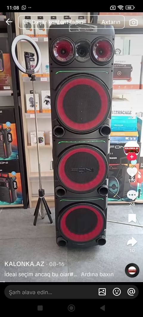 Güclü səs çıxışına malik böyük ölçülü portativ kalonka. Korpusda 3 iri — 350 ₼ · İsmayıllı · Dinamiklər və akustik sistemlər Güclü səs çıxışına malik böyük ölçülü portativ kalonka. Korpusda 3 iri — İsmayıllı