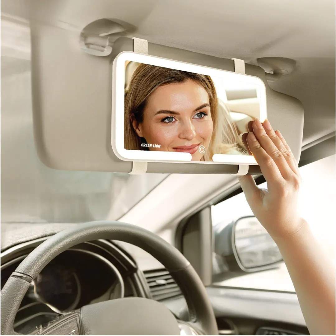 Green Lion GMR-48 Car Makeup Mirror - Beige — Mallar, Bakı (2)