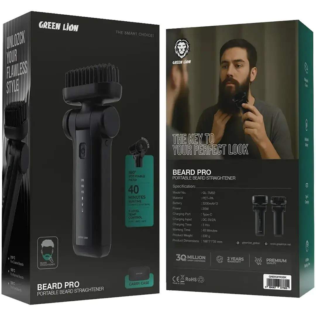 Green Lion Ultra Beard Pro Portable Beard Straightener - Black — Usturalar, trimmerler və epilyatorlar, Bakı (4)